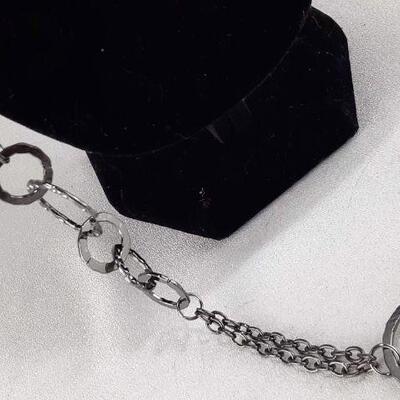 Greytone Circles on Chain Necklace