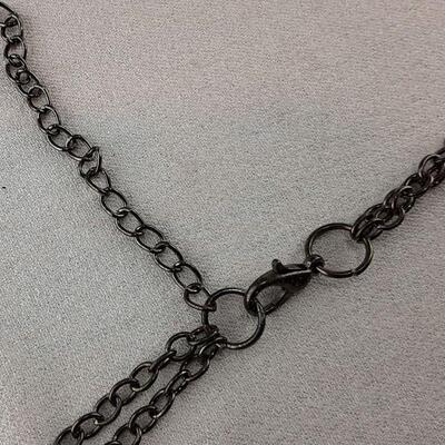 Greytone Circles on Chain Necklace