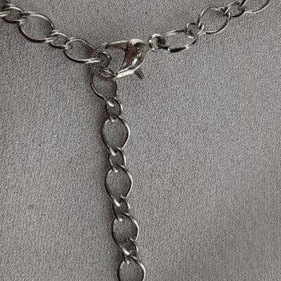 Pink Bead Cluster Dangle Necklace