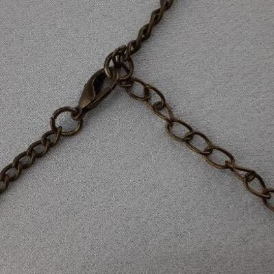 Brass Look Cross Necklace