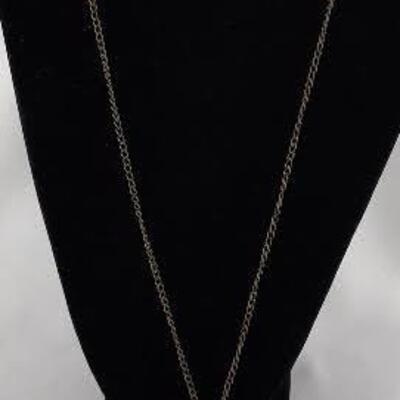 Brass Look Cross Necklace