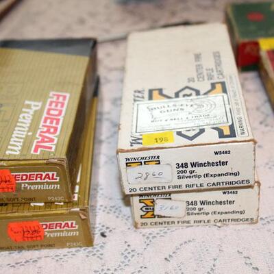 348 winchester ammo, approximately 30 rounds (#198)