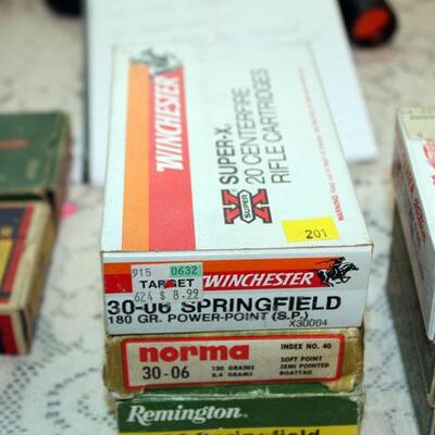 30-06 ammo, about 50 rounds (#201)