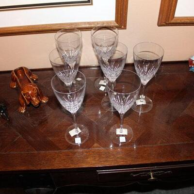 7 Marquise Waterford wine glasses (#228)