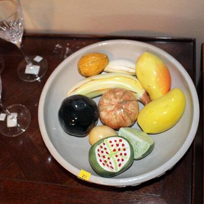 Ceramic fruit in a bowl (#231)