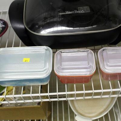 Three Pyrex refrigerator dishes (#241)