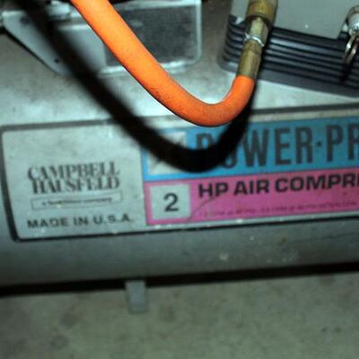Campell Hausfeld 2HP 20 gallon Power Pro compressor, with long hose