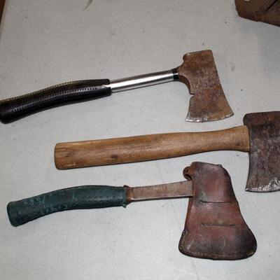 Lot of 3 camping hatchets (#267)