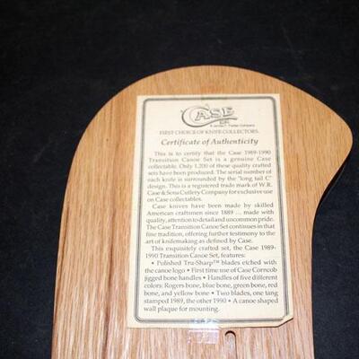 Case 1989-1990 Transition Canoe knife collectors set (#314)
