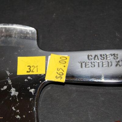 Case XX Camping Ax, unused, some staining from leather sheath (#321)
