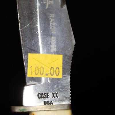Case 523-5 Fixed blade stag handle hunting knife (#326)