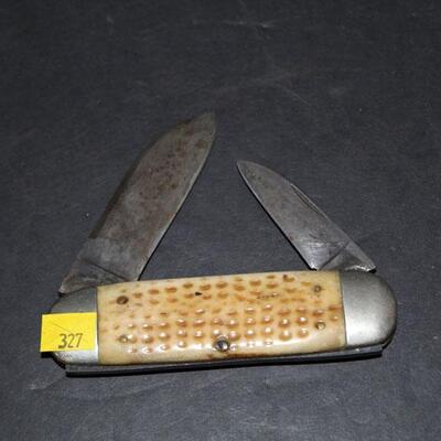 Rare Vintage Case elephant toe folding knife, unusual handles (#327)