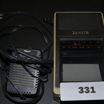 LOT 331 VINTAGE ZENITH PORTABLE TV (NOT TESTED)