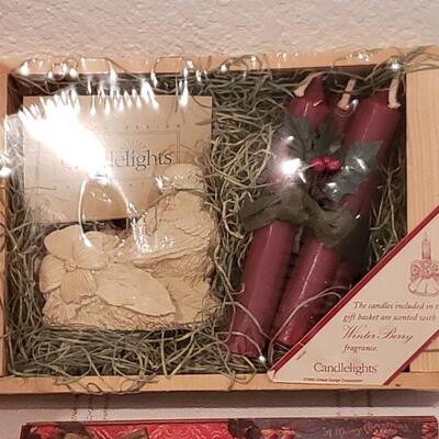 Lot 894: NEW  Victorian Christmas Rubber Stamps, Animated Santa and Candles and Holder