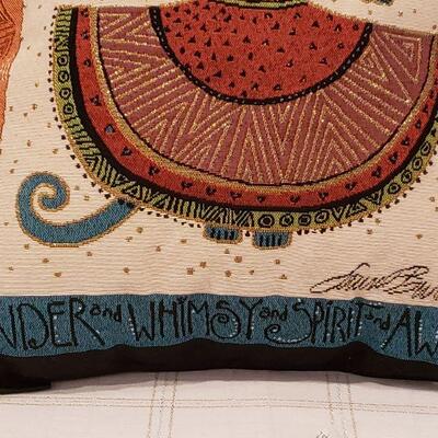 Lot 903: NEW Laurel Burch Christmas Cat Pillow, Ornaments and Cat Trinket 