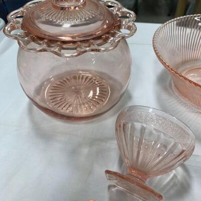 #164 Lovely Pink Glassware