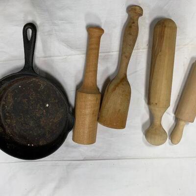 #176 Iron Pan and Rolling Pins