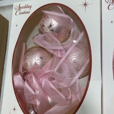 #242 Sparkling Creations Pink Ornaments