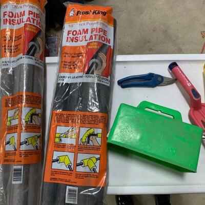 #256 Foam Pipe Insulator and Yard tools
