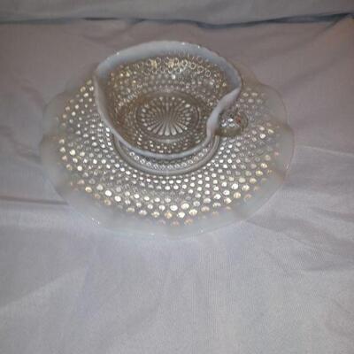 Vintage Hobnail, Candy Dish, Moonstone, Opalescent