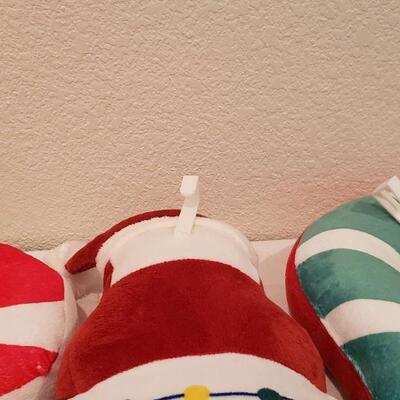 Lot 915:  New Hallmark Hanging Plushie Santa and Candy Cane