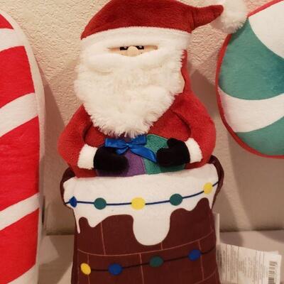 Lot 915:  New Hallmark Hanging Plushie Santa and Candy Cane