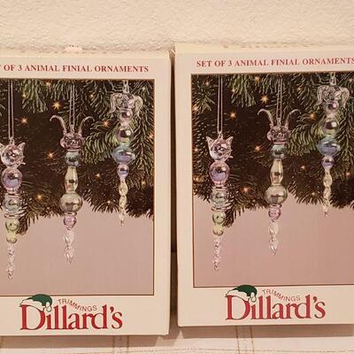 Lot 921: NEW Dillard's Finial Ornaments 