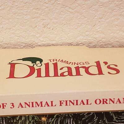 Lot 921: NEW Dillard's Finial Ornaments 