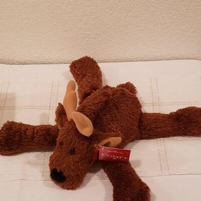 Lot 924: NEW Hallmark "Comet" Plushie Reindeer and Hallmark "Up on the Housetop" Book and Interactive Ornament 