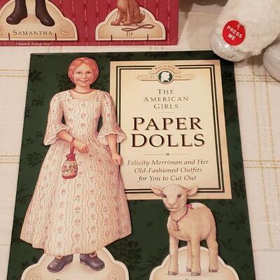 Lot 931: NEW (2) American Girl Paper Dolls Sets and Hallmark Magical Fawn Plushie 