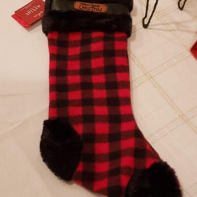 Lot 945: NEW Hallmark Artist Stocking, Reindeer and Animated Wreath Hanger
