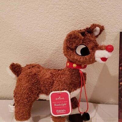 Lot 950: NEW Hallmark Animated Rudolph and Rudolph the Red Nose Reindeer Book