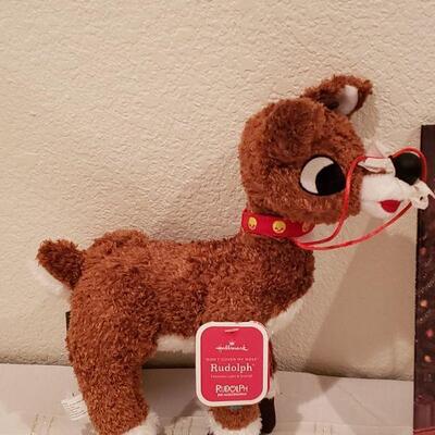 Lot 950: NEW Hallmark Animated Rudolph and Rudolph the Red Nose Reindeer Book