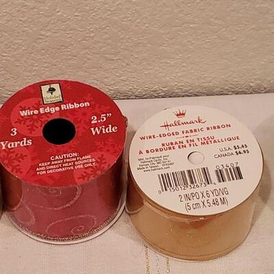 Lot 966: NEW (4) Rolls of Ribbons, Tissue Paper, Wrapping Paper, Stickers and Trim