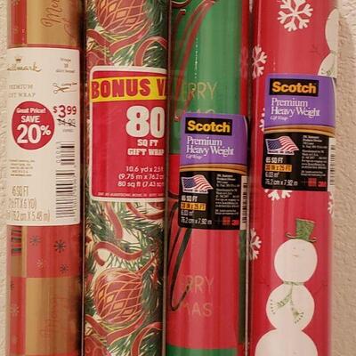Lot 971: New (4) Rolls of Wrapping Paper and (2) Packages of Tissue Paper 
