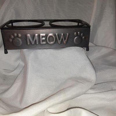 Meow Cat Dish Holder