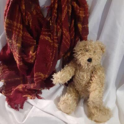 Cuddly Bear Stuffed and New Lush Scarf