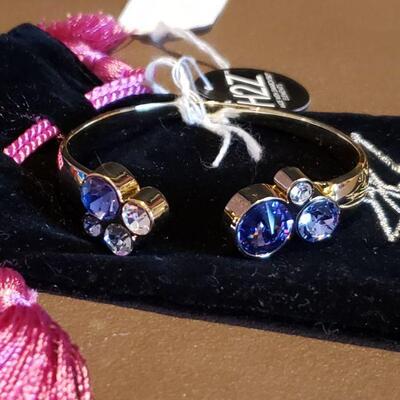 Lot 981: NEW H2 Swarovski Elements Cuff Bracelet (Purple Crystals)