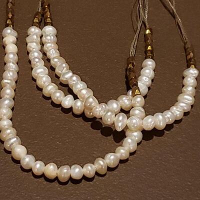 Lot 983: NEW Real Pearl Necklace and White Tassel Bracelet 