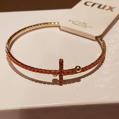 Lot 984: NEW Cross Necklace and Cross Cuff Bracelet 