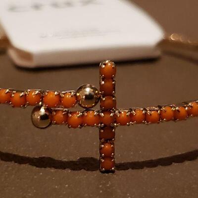 Lot 988: NEW (2) Cross Cuff Bracelets 