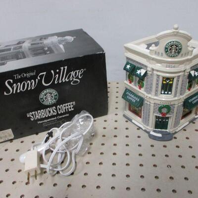 Lot 284 -  Dept. 56 Snow Village Starbucks Coffee