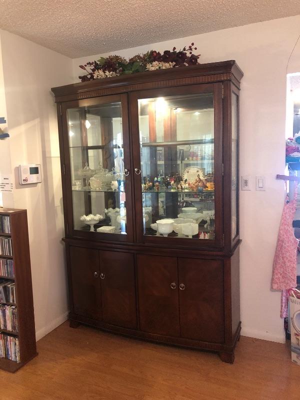 Beautiful hutch with lights