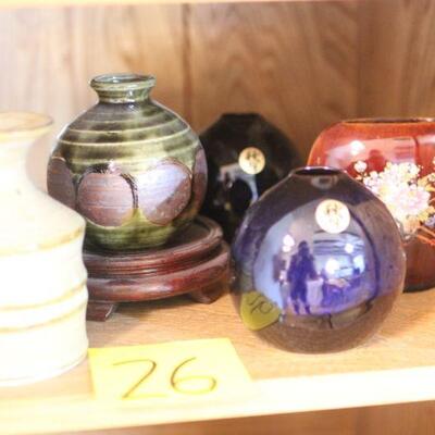 Lot 26 Small Collectible Ceramic Vases
