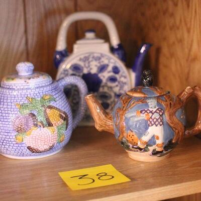 Lot 38 Collectible Ceramic Tea Pots