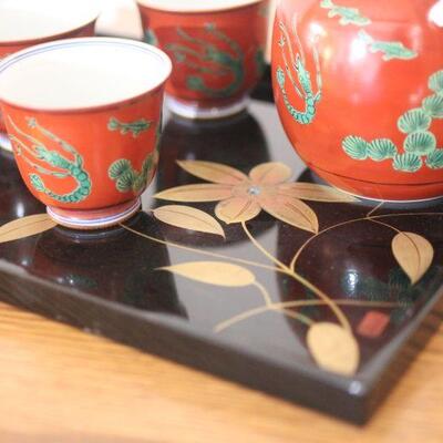 Lot 48 Japanese Tea Set & Platter