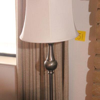 Lot 51 Floor Lamp w/ White Shade 5'T