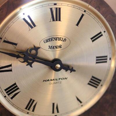 Lot 54 Hamilton Greenfield Manor Mantle Clock 9"x1'8.5"