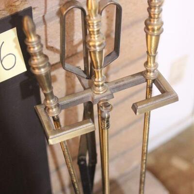 Lot 56 Brass Fireplace Tools