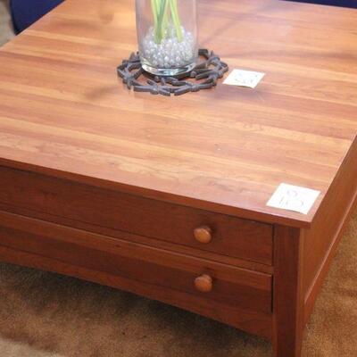 Lot 59 Ethan Allen Coffee Table w/ 4 Lrg Drawers 1'6"x3'2"x3'2"